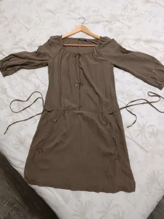 Vestido Massimo Dutti Marrón