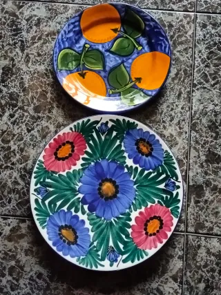 Piatti decorativi vintage anni 80