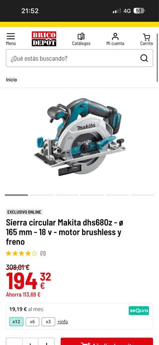 Sierra Circular Makita 18V