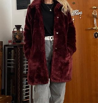 Cappotto in pelliccia ecologica Witteveen