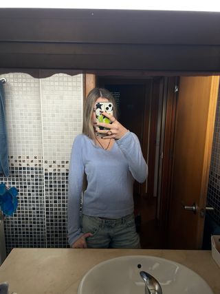 Jersey azul clarito de pico