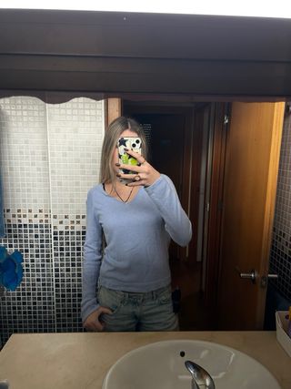 Jersey azul clarito de pico