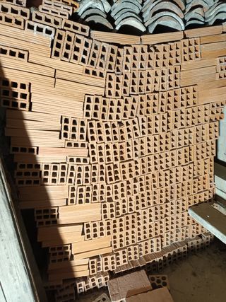 Ladrillos sencillos de 24x12x4 cm.