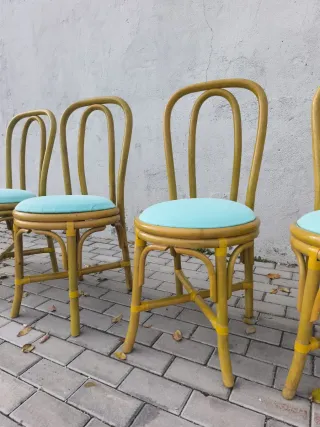 4 Sillas caña Thonet vintage