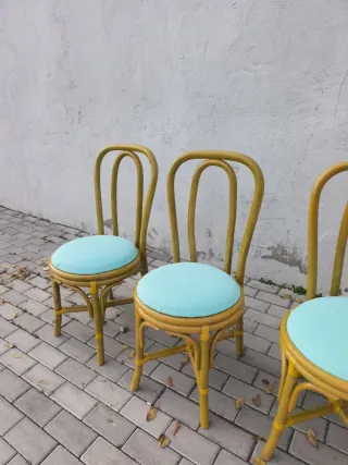 4 Sillas caña Thonet vintage