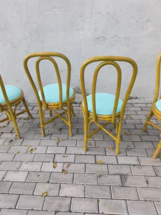 4 Sillas caña Thonet vintage
