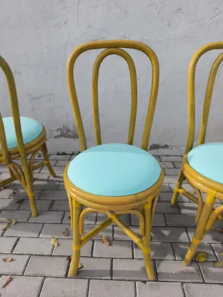 4 Sillas caña Thonet vintage