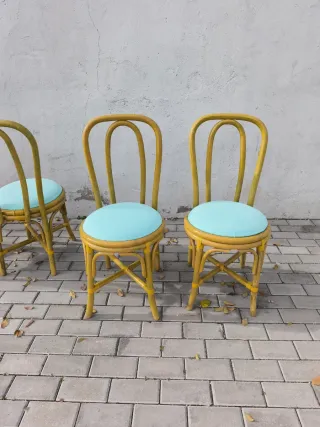 4 Sillas caña Thonet vintage