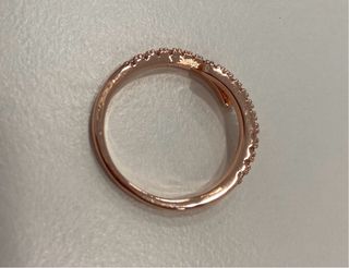 2 anelli regolabili oro rosa e giallo