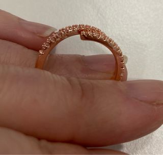 2 anelli regolabili oro rosa e giallo