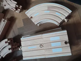 Vías de tren de madera 12 rectas / 40 curvas