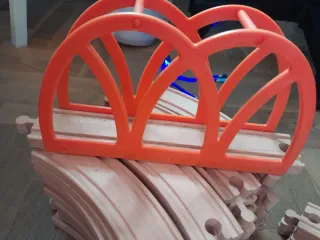 Vías de tren de madera 12 rectas / 40 curvas