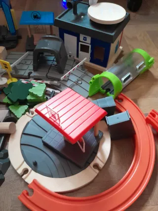 Vías de tren de madera 12 rectas / 40 curvas