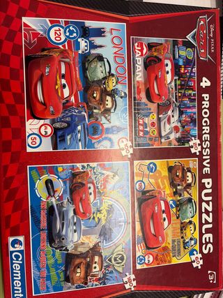 4 Puzzles Cars Disney Pixar Progresivos