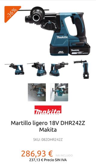 Taladro Percutor Makita Inalámbrico