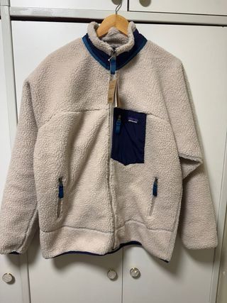 Giubbotto Polare Patagonia Beige e Blu