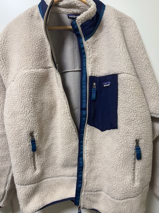 Giubbotto Polare Patagonia Beige e Blu