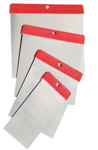 JUEGO ESPATULA CARROCERO INOXIDABLE ROJO