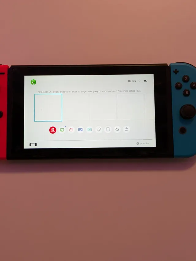 Nintendo Switch Completa Azul y Rojo con funda