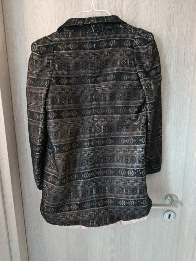 Blazer donna nero e oro