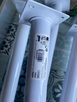 Patas Ikea 80cm Metal Blanco