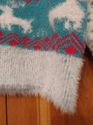 Jersey Navidad Reindeer & Snowflake Talla S