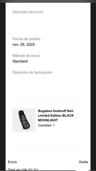 Saco Bugaboo Edición Limitada Noir