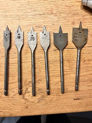 Pack 6  Brocas Planas Pala