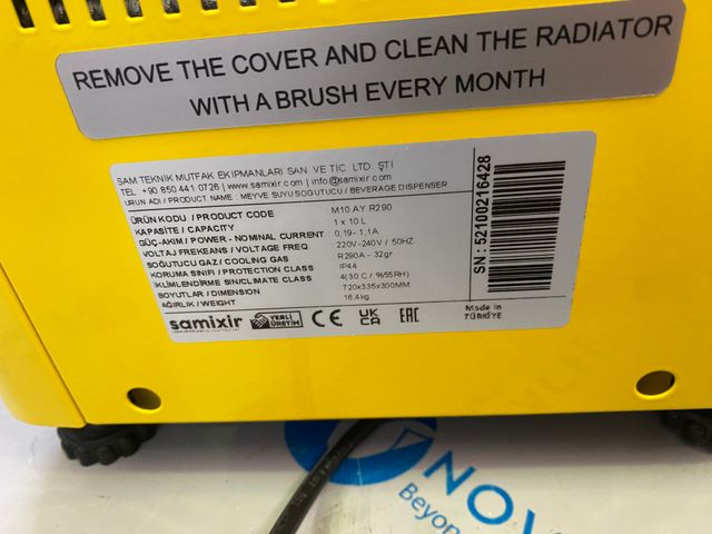 Enfriador de bebidas / Horchatera 10l Samixir