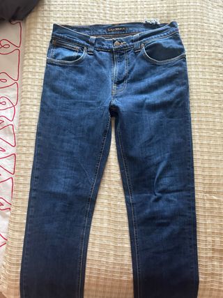 Pantalón vaquero Nudie Jeans azul modelo thin finn
