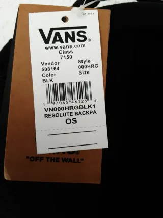 Mochila Vans Negra, no hago envios no negocio.