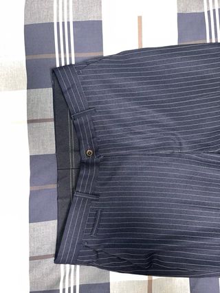 Traje Zara Azul Rayas Completo