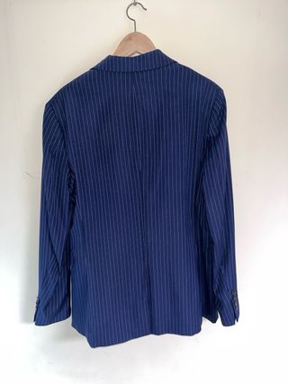 Traje Zara Azul Rayas Completo