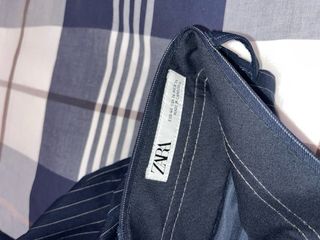 Traje Zara Azul Rayas Completo