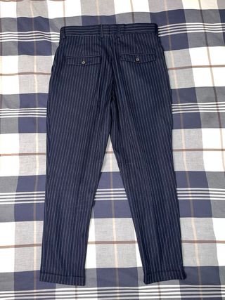 Traje Zara Azul Rayas Completo