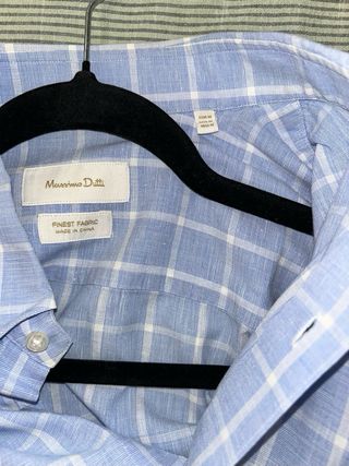 Camisa Massimo Dutti cuadros azul y blanco