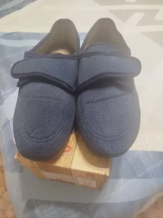 Zapatillas caballero azul velcro talla 44