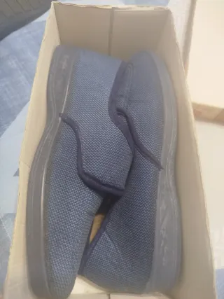 Zapatillas caballero azul velcro talla 44