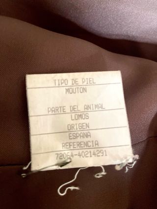 Chaquetón de piel mouton marrón