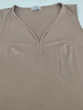 Camiseta sin mangas marrón mujer