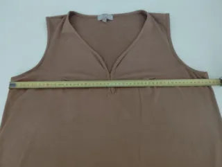 Camiseta sin mangas marrón mujer