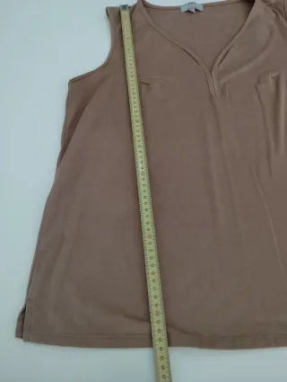 Camiseta sin mangas marrón mujer