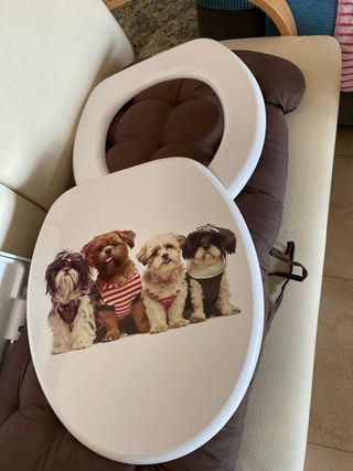 Tapa de inodoro con perros