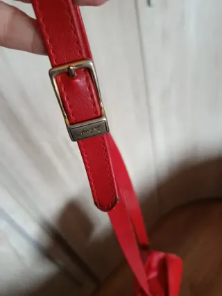 Bolso bandolera rojo acolchado