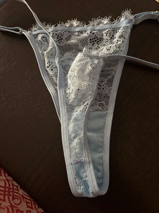 Conjunto lencería encaje azul