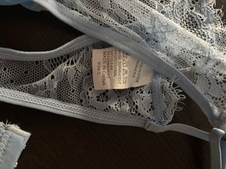 Conjunto lencería encaje azul