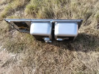 Fregadero Doble Grande Inoxidable