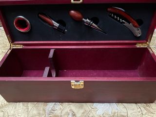 Scatola vino legno con accessori