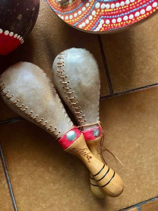 Maracas in pelle per salsa