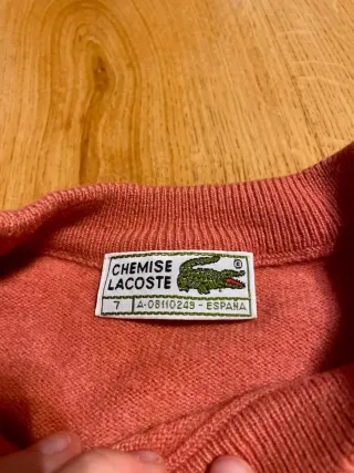 Jersey Lacoste cuello redondo coral
